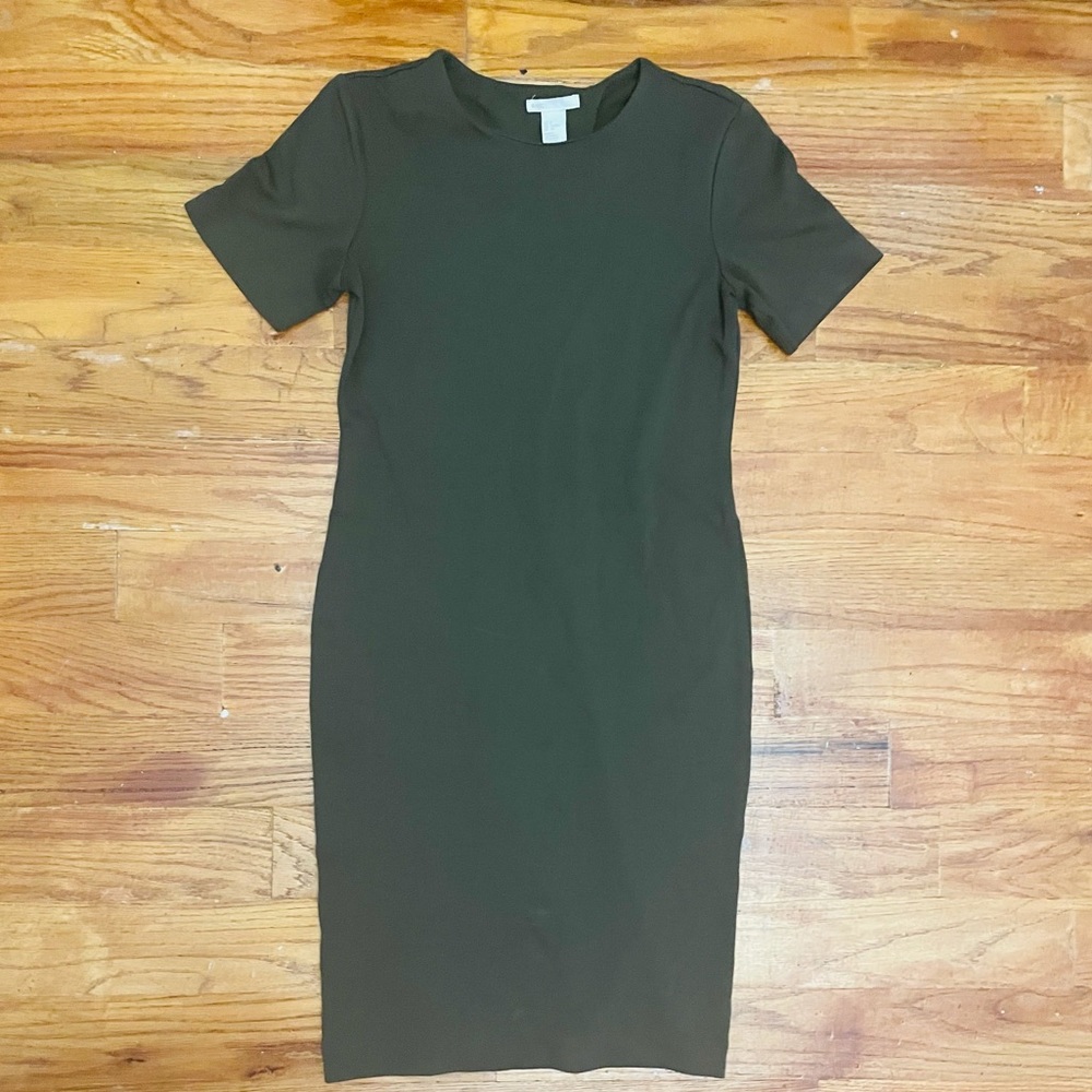 Fitted army green dress